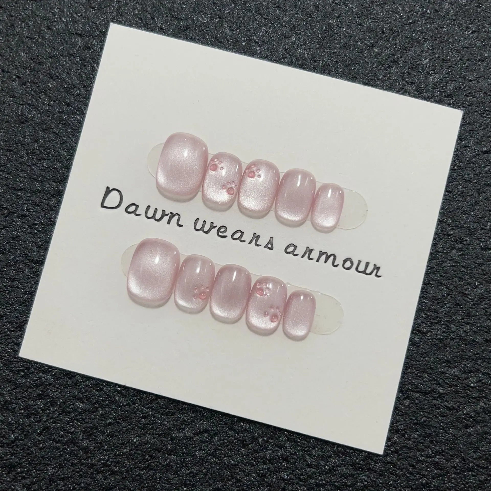 Pure Color Handmade Short False Nail with Glue Press On Nails Full Cover French Round Head Manicure Wearable Nail Tips Art