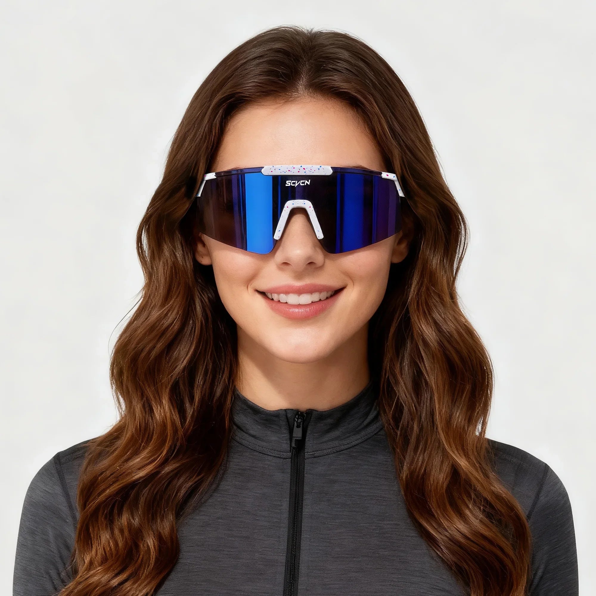 SCVCN Sunglasses Men Women Fashion Glasses Sports Glasses Mountain Climbing Driving Bicycle Cycling UV400 Eyewear